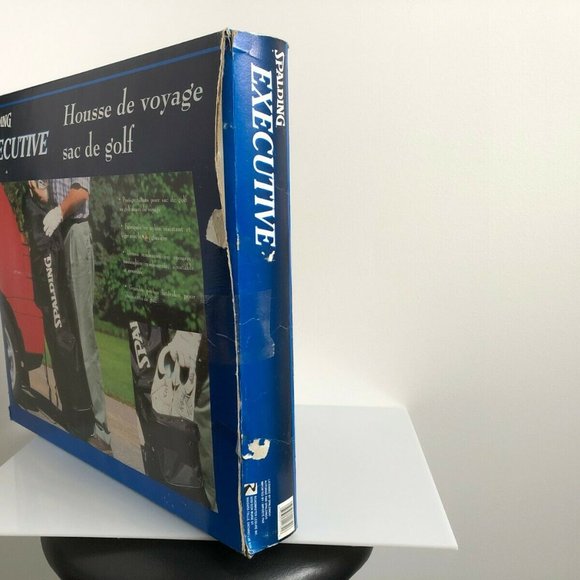 Spalding Executive Golf Bag Travel Cover - Black with side pocket for shoes - Picture 2 of 4